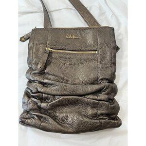 COLE HAAN Soft  LEATHER Crossbody Bag bronze